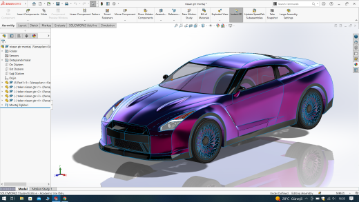 nissan GTR汽车空壳模型缩略图